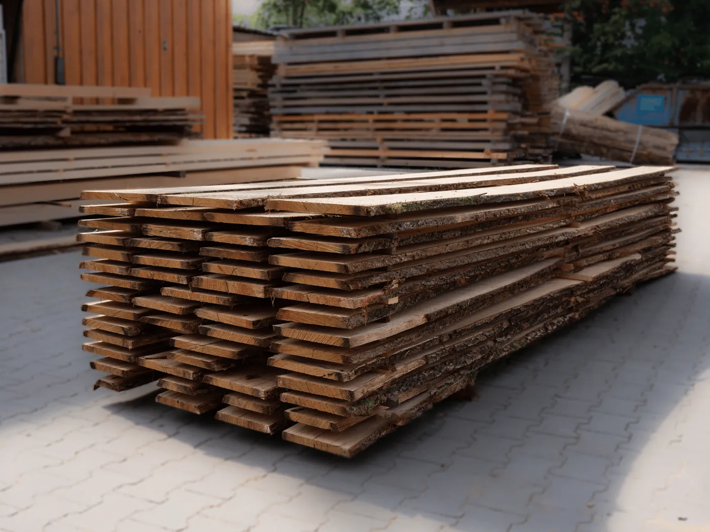 Bonanzahek planken van eiken, ruw gezaagd pakket