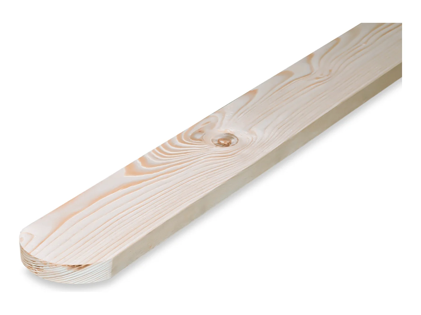 Planche de clôture en épicéa rabotée à tête demi-ronde