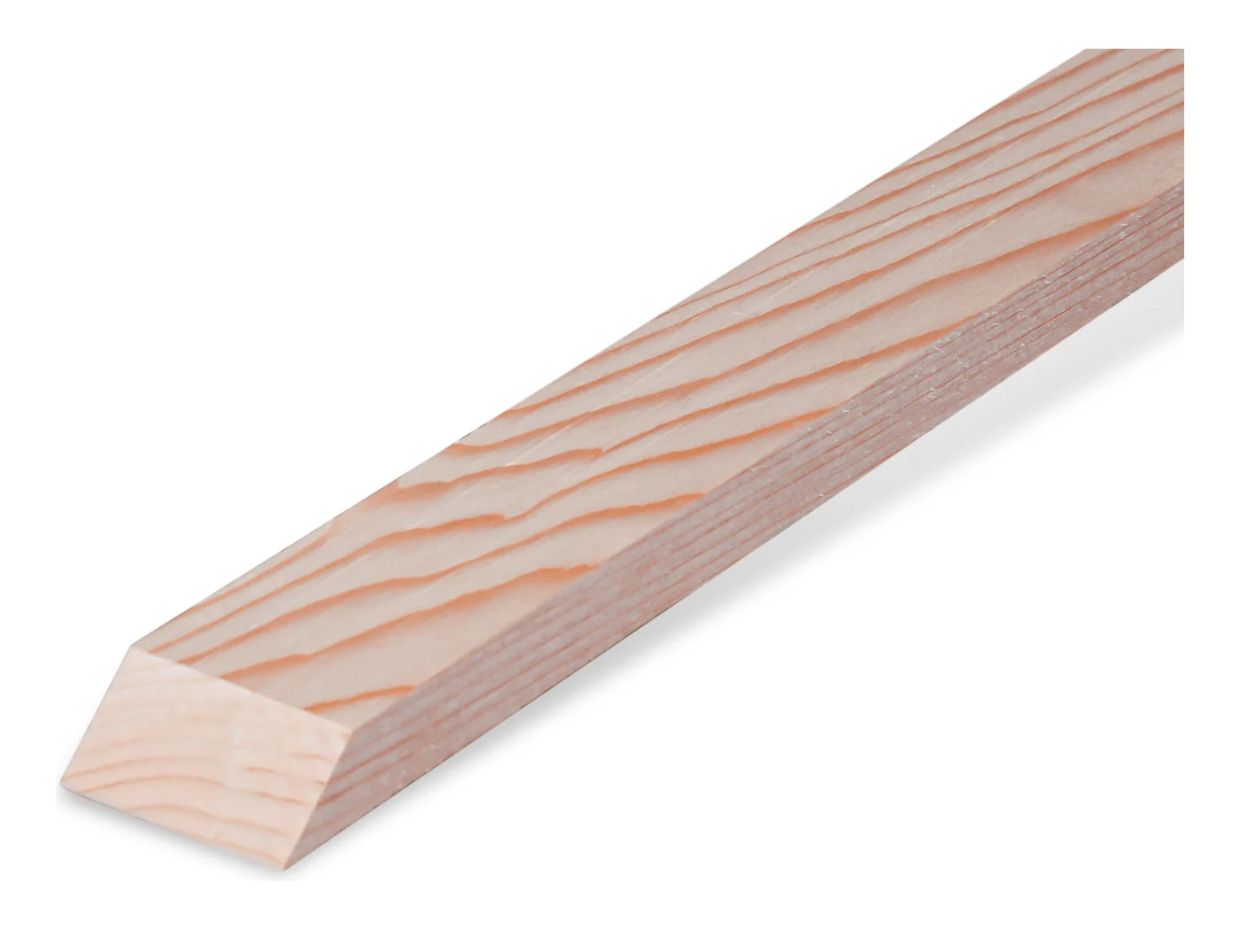 Listón de valla de alerce rectangular, cepillado y biselado